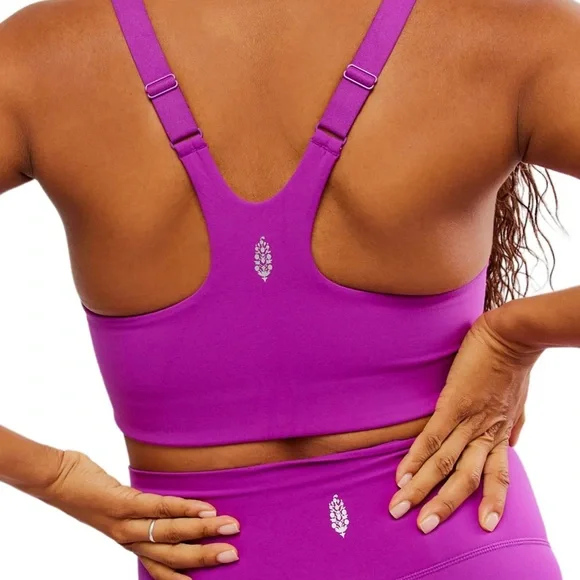 Vibrant Purple Women's Sports Bra - Picture 2 of 5